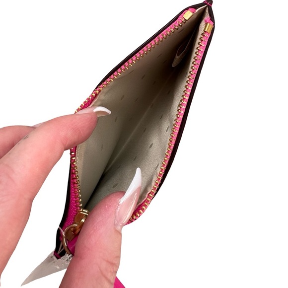 Kate Spade Small Bella Pouch – Hot Pink, “Stop and Smell the Roses” – NWT - Picture 5 of 10